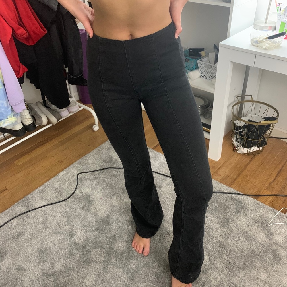 Free people black flare jeans